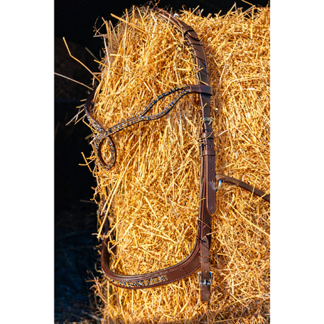 Kifra Anatomic Brown &ndash; Anatomisch Hoofdstel met Bruine Kristallen OP = OP