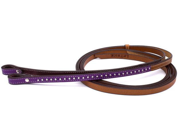 Westernset One Ear Lila &ndash; Hoofdstel, Borsttuig en Split Reins