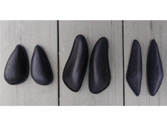 Losse Lederen Kniewrongen met Klittenband - GFS S665