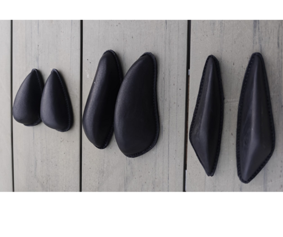 Losse Lederen Kniewrongen met Klittenband - GFS S665