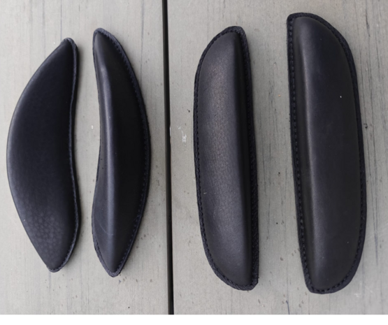 Losse Lederen Kniewrongen met Klittenband - GFS S602