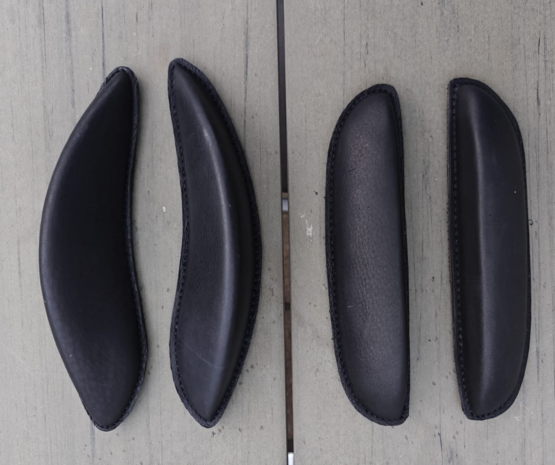 Losse Lederen Kniewrongen met Klittenband - GFS S602