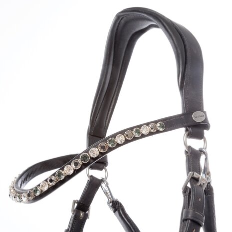 Kavalkade Cross Light &ndash; Luxe Kaakgekruist Bitloos Hoofdstel van Geolied Leer