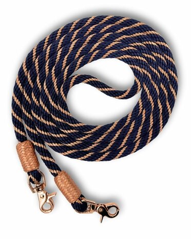 Nylonteugels Gesloten Navy Rose &ndash; Met Rawhide Accenten &amp; Snaps