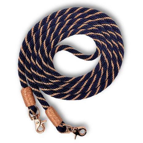 Nylonteugels Gesloten Navy Rose &ndash; Met Rawhide Accenten &amp; Snaps
