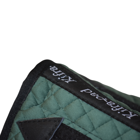 Kifra-pad Western Forest Green &amp; Black VELVET 8 Pockets
