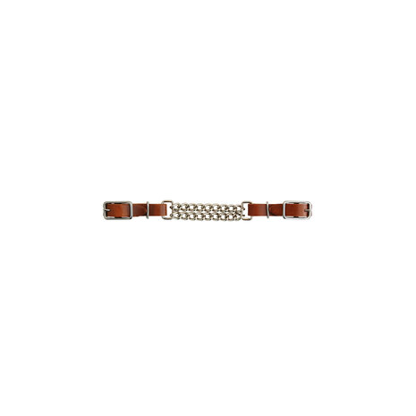 Lakota Lederen Kinriem met Dubbele Ketting