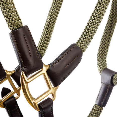 Kavalkade Halster Cavo met touw Bruin Khaki