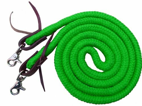Hoge kwaliteit gesloten katoenen teugels, 2,4 meter met afneembare clips