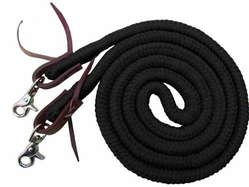 Hoge kwaliteit gesloten katoenen teugels, 2,4 meter met afneembare clips