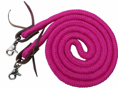 Hoge kwaliteit gesloten katoenen teugels, 2,4 meter met afneembare clips