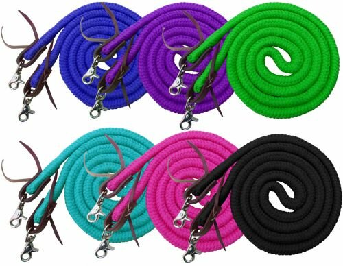 Hoge kwaliteit gesloten katoenen teugels, 2,4 meter met afneembare clips
