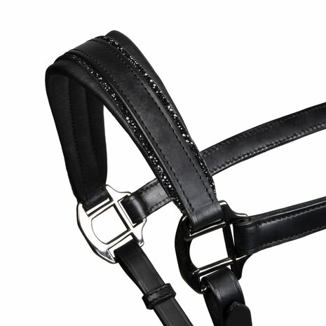 Equestro lederen halster met elegante glitteraccenten