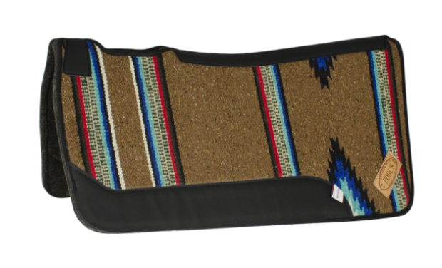Pool&rsquo;s Navajo Western Saddle Pad &ndash; Felt Bottom (32" x 32") Rust