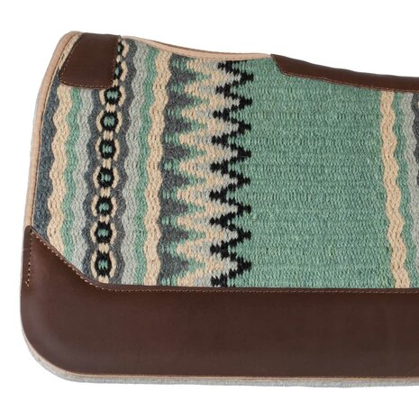 Pool's Contoured Western Saddle Pad  LIGHT GREEN/GREY