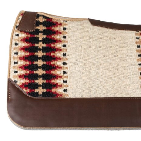 Pool's Contoured Western Saddle Pad BEIGE/RED