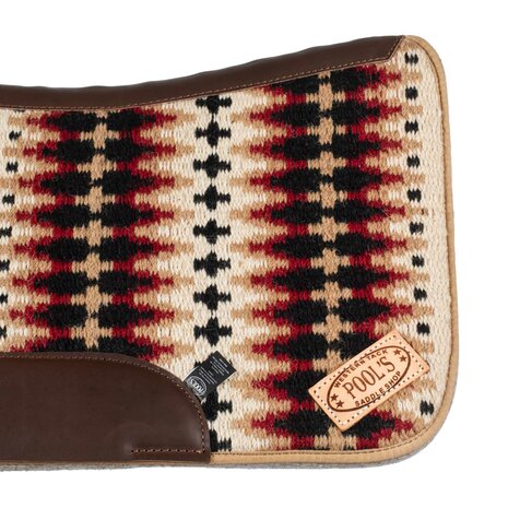 Pool's Contoured Western Saddle Pad BEIGE/RED