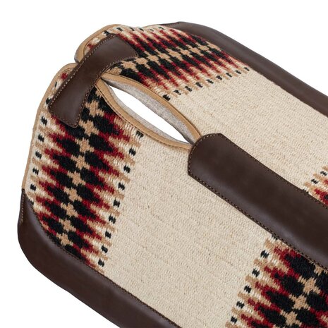Pool's Contoured Western Saddle Pad BEIGE/RED