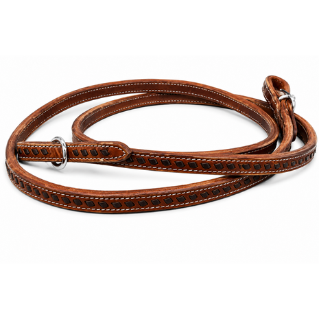 Harness lederen gesloten teugels met Brown Buck Stitching
