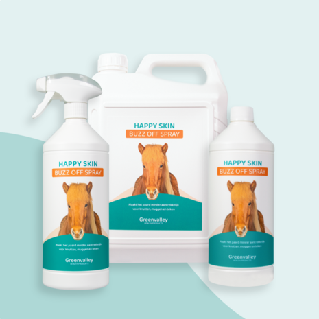 Happy Skin Buzzz Spray &ndash; Houd je paard comfortabel tijdens het insectenseizoen
