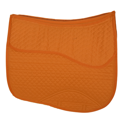 Kifra-pad Square Cotton Orange - Zadelpad voor boomloze zadels