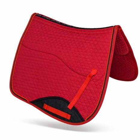 Kifra-pad Square Cotton Red - Zadelpad voor boomloze zadels