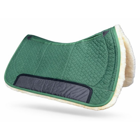 Kifra-pad Western Merino 8-Pocket Forest Green - Boomloos Western Zadelpad