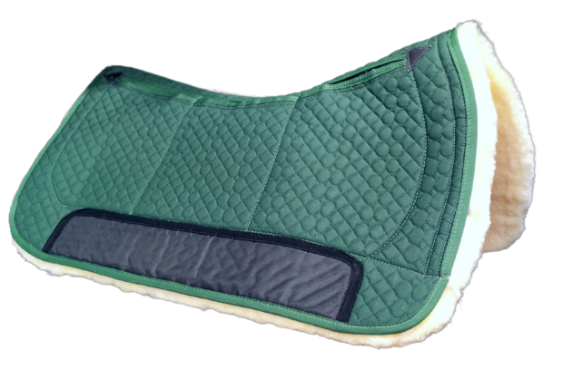 Kifra-pad Western Merino 8-Pocket Forest Green - Boomloos Western Zadelpad