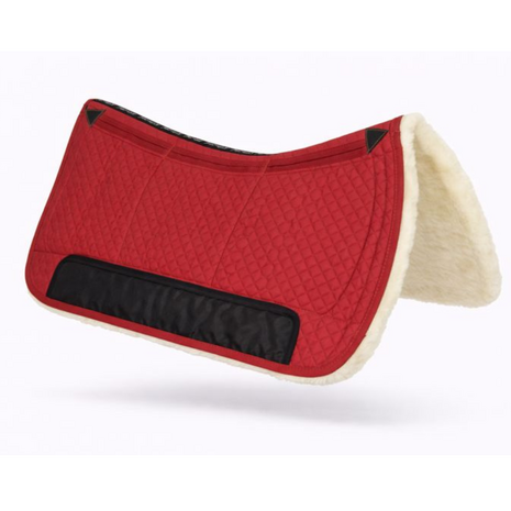  Kifra-pad Western Merino 8-Pocket Red - Boomloos Western Zadelpad