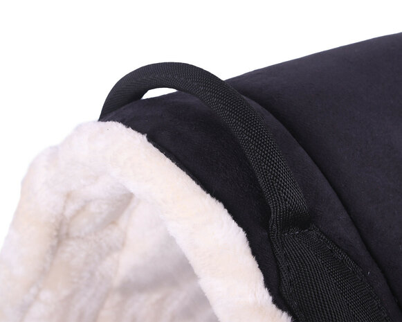 Barebackpad met imitatiebont Zwart - Shet t/m XFull