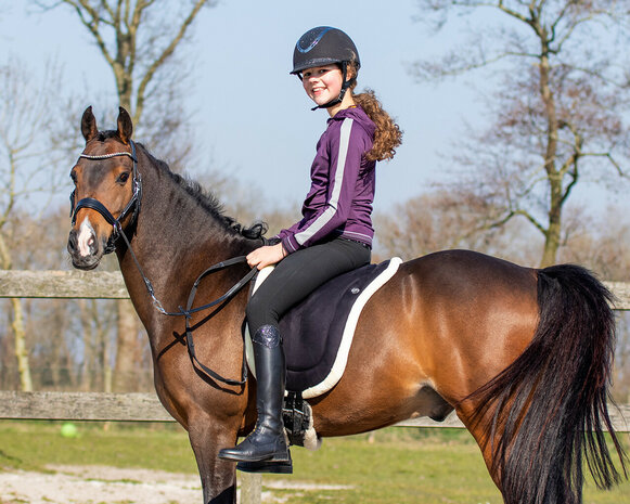 Barebackpad met imitatiebont Zwart - Shet t/m XFull