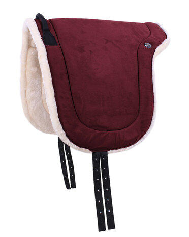 Barebackpad met imitatiebont Bordeaux - Shet t/m Full