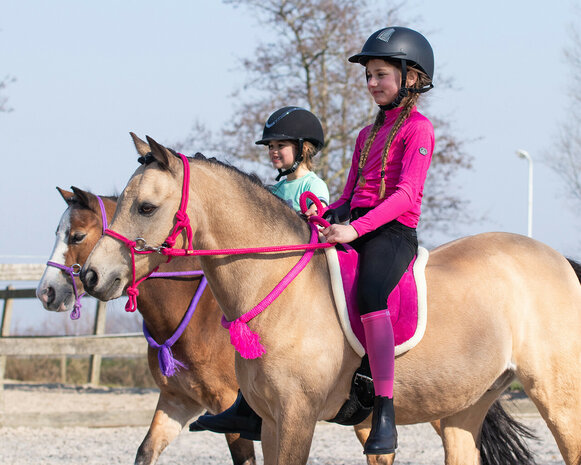 Barebackpad met imitatiebont Fuchsia - Shet t/m Full