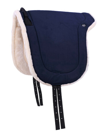 Barebackpad met imitatiebont Navy - Shet t/m Full