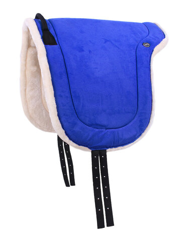Barebackpad met imitatiebont Royal Blue - Shet t/m Full