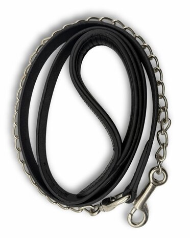 Premium Western showhalster zwart met ros&eacute;goud/zilver &ndash; inclusief lijn met ketting