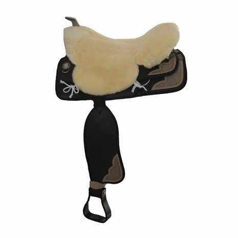 Merino schapenvacht seatsaver voor westernzadel Naturel