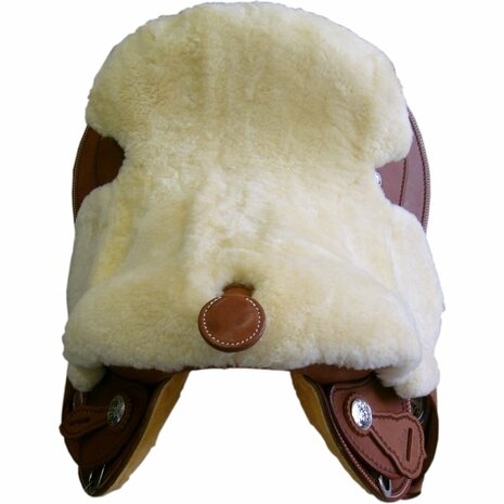 Merino schapenvacht seatsaver voor westernzadel Naturel