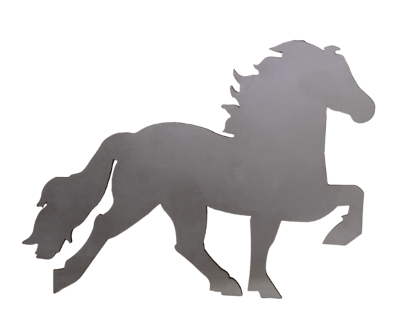 IJslands Paard Embleem RVS &ndash; Zelfklevend