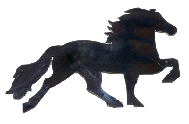 IJslands Paard Embleem RVS &ndash; Zelfklevend