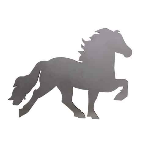 IJslands Paard Embleem RVS &ndash; Zelfklevend