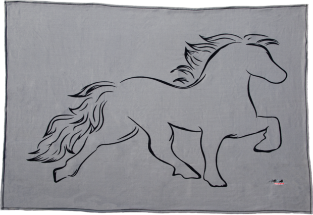 Fleece Deken met IJslands Paard &ndash; 250 x 185 cm
