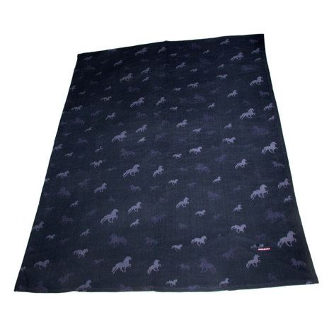 Fleece Deken met IJslandse Paarden &ndash; 230 x 195 cm