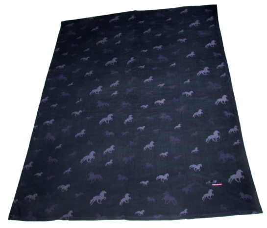 Fleece Deken met IJslandse Paarden &ndash; 230 x 195 cm