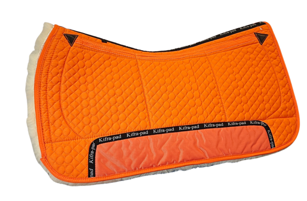 Kifra-pad Western Merino 8-Pocket Orange- Boomloos Western Zadelpad