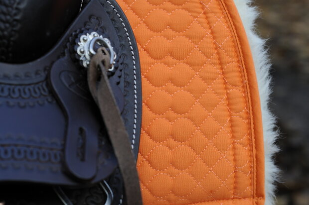 Kifra-pad Western Merino 8-Pocket Orange- Boomloos Western Zadelpad