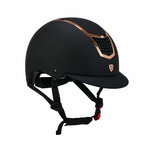 Equestro Eclipse Plain Matt Helmet Black/Rose Gold Equestro Eclipse Plain Matt Helmet Black/Rose Gold