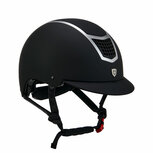 Equestro Eclipse Plain Matt Helmet Black/Silver Equestro Eclipse Plain Matt Helmet Black/Silver