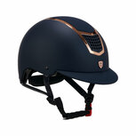 Equestro Eclipse Plain Matt Helmet Navy/Rose Gold Equestro Eclipse Plain Matt Helmet Navy/Rose Gold